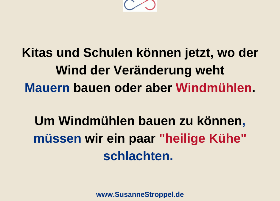 Wie die “heiligen Kühe” des Bildungswesens in Zeiten von Corona den Weg zu den Kindern versperren. Liebe Schulleitungen, Erzieher/innen und Lehrer/innen – lasst ihn uns gemeinsam freiräumen. Die Kinder brauchen euch jetzt.